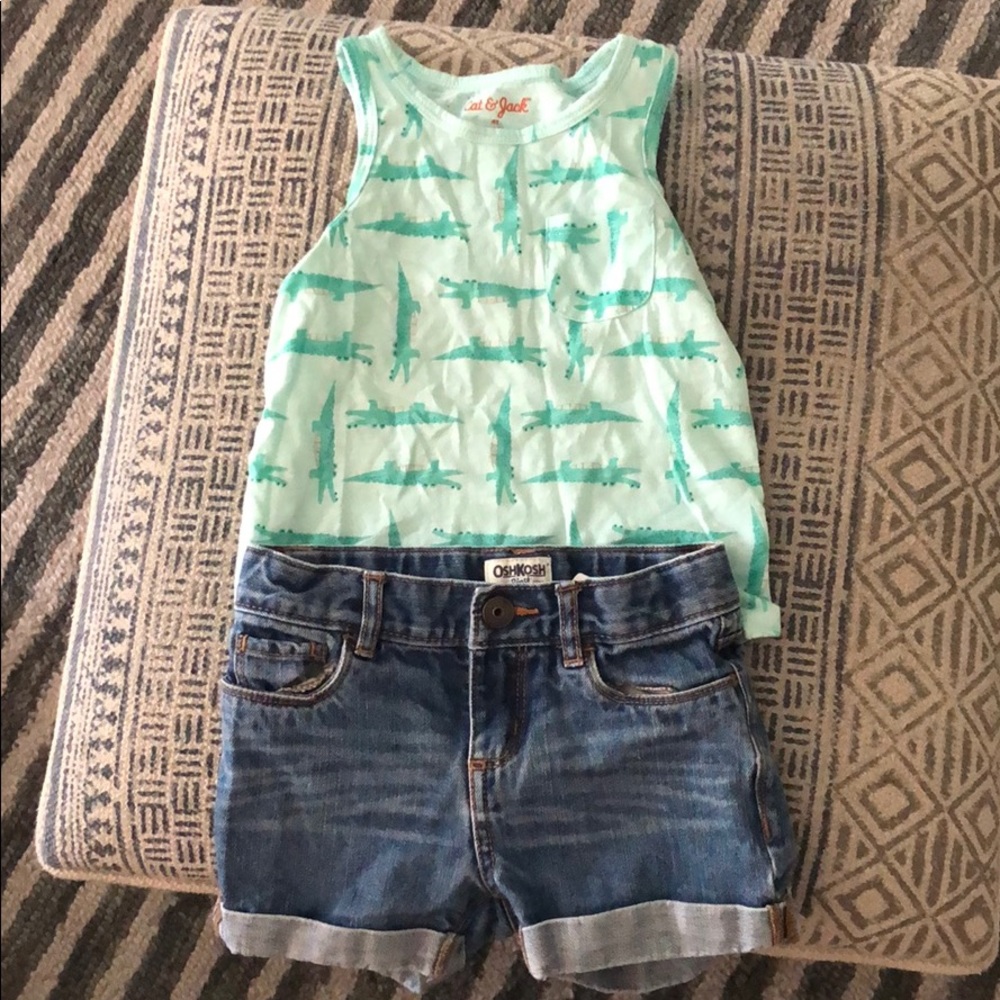 Cat & Jack alligator tank paired with shorts